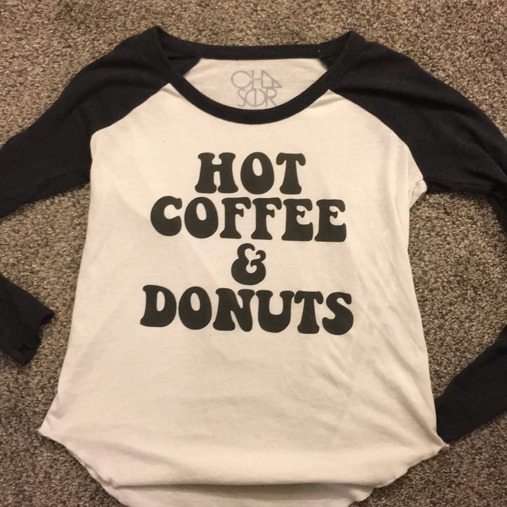 Hot coffee and donuts tee